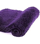 Walensee Non Slip Bath Mat for Bathroom (16 x 24, Dark Purple) Water Absorbent Soft Microfiber Sh...