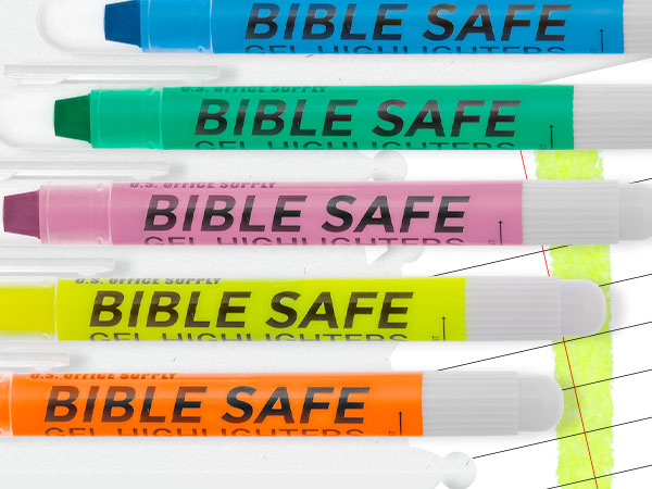 bible highlighters gel no bleed smear free study markers pastel twist crayons set journaling