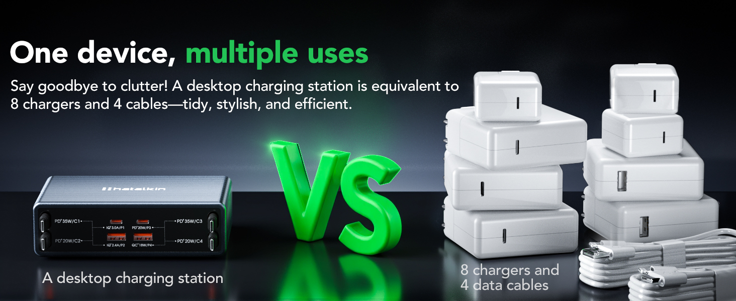 retractable usbc charging station