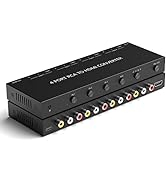 4 Port RCA to HDMI Converter 1080P/720P RCA Composite CVBS AV Switch to HDMI Converter Adapter Su...