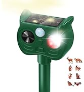 2026 Solar Ultrasonic Animal Repellent Outdoor Deer Repellent Devices with Motion Sensor Strobe L...