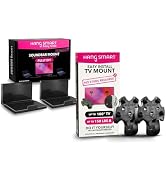 HangSmart TV &amp; SoundBar Mount Bundle – No Stud Easy Install, Universal Wall Mounts for TVs up to ...