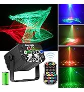 DJ Party Lights Stage Laser - Northern Light Effect RGB Sound Activated Disco Strobe Lighting wit...