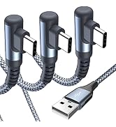 USB C Cable Right Angle [3-Pack, 10FT+6.6FT+3.3FT], sweguard USB Type C Charger Fast Charging Cab...