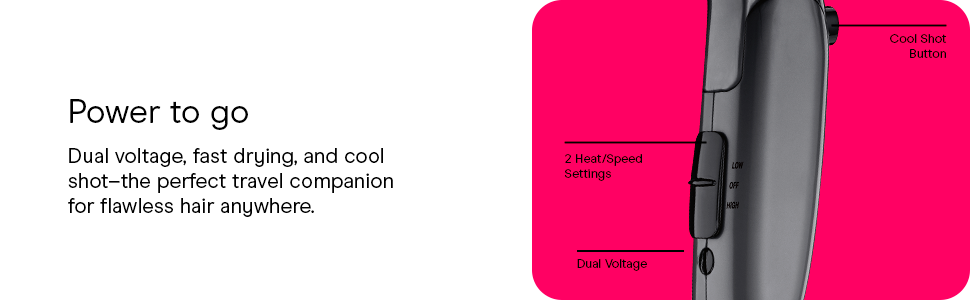 Conair Compact Travel Dryer with Dual Voltage