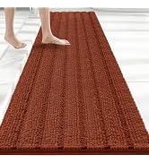 Bcoimo 70"×24" Chenille Bath Mat – Non-Slip with Backing Bath Rug Ultra-Absorbent and Machine Was...