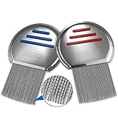 Lice Comb - (Pack of 2) Stainless Steel Professional Lice Combs and Head Lice Treatment to Effect...