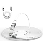 Cat 6a Ethernet Cable 50 Ft,Durable Flat Internet Network LAN Cable with 1.5Ft Short Patch Cord, ...