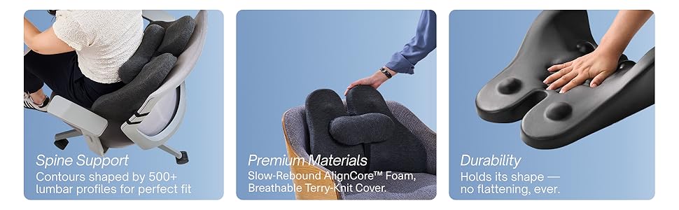 Spine support, Premium materials, durability