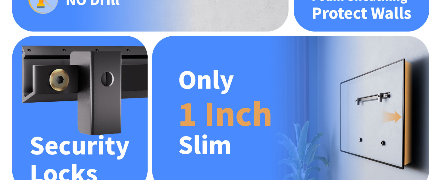 no drill tv mount 65 inch