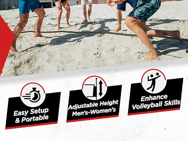 volleyball pool net and ball