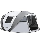 EchoSmile Camping Instant Pop Up Tent, 2/4/6/8/10 Person, Water Resistant Dome, Easy Setup for Ca...