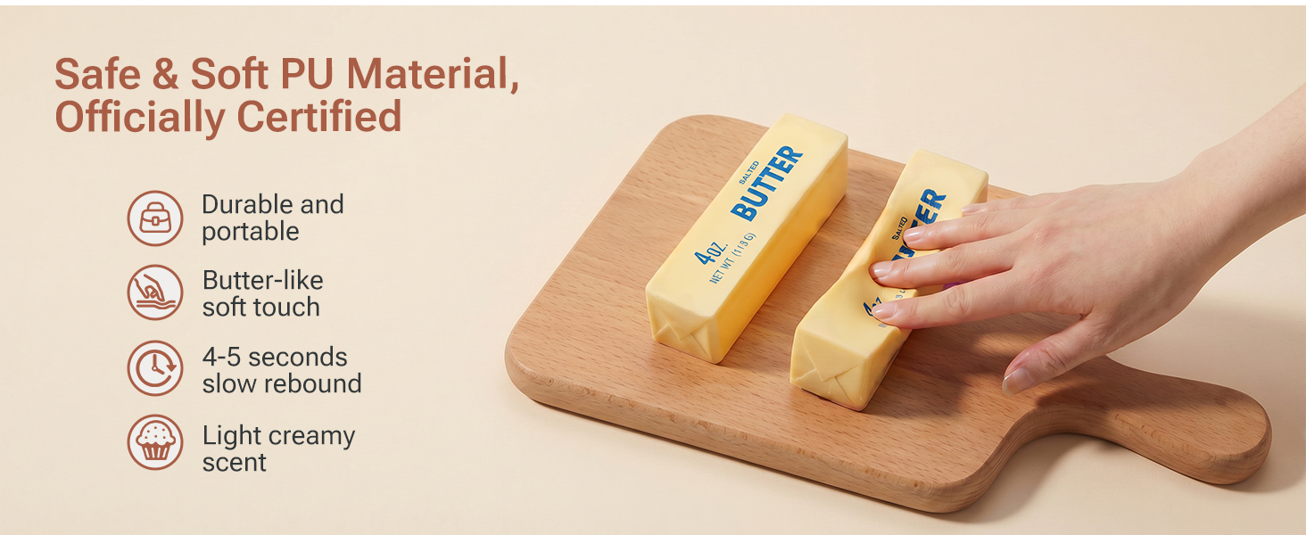 butter fidget,butter squeezy,,squeezy butter,butter squish,butter squishies,butter stick squishy