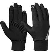 YukiniYa Kids Winter Warm Gloves for Boys Girls 3-15 Years Running Cycling with Waterproof Coatin...