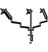 UPGRAVITY Triple Monitor Mount, 3 Monitor Desk Stand for Three Flat/Curved Computer Screens Up to...