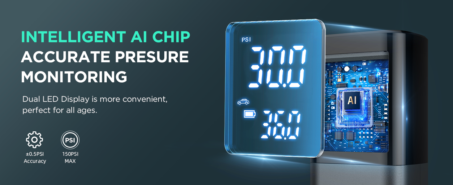 Tire Inflator Portable Air Compressor