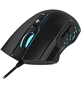 LeadsaiL Gaming Mouse Wired RGB PC Gaming Mice,Up to 7200 DPI, 8 Programmable Buttons,6 Color Bac...