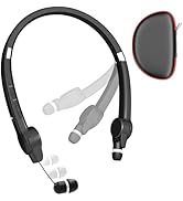 AMORNO Foldable Bluetooth Neckband Headphones, Wireless Sports Headset with Retractable Earbuds, ...
