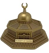 Mingzhang Dome of The Rock Resin Model - Handcrafted Mosque Dome with Allah Islamic Decor, Holy J...