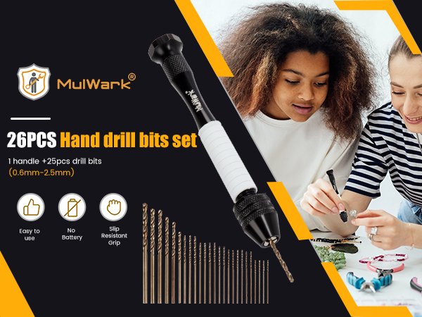 Mulwark Precision Pin Vise Hand Drill Set