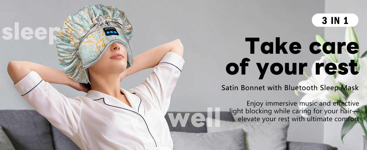 bonnet with eye mask