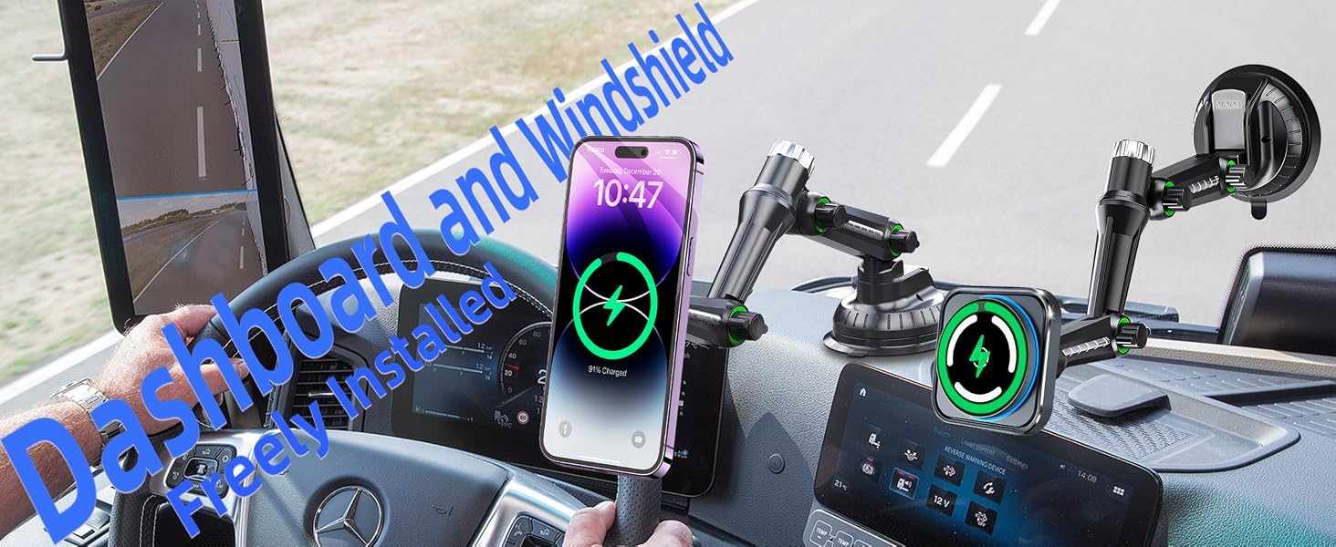 magsafe car truck phone holder charger,truck magnetic wireless car charger,phone mount for truck