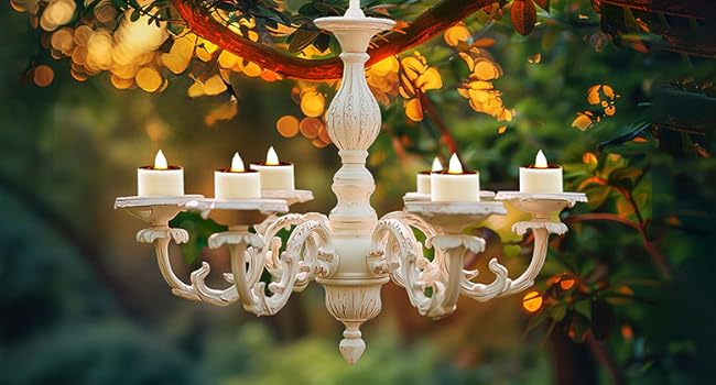 Waterproof Solar Tea Lights Outdoor Lighting, Pack of 8, Warm White