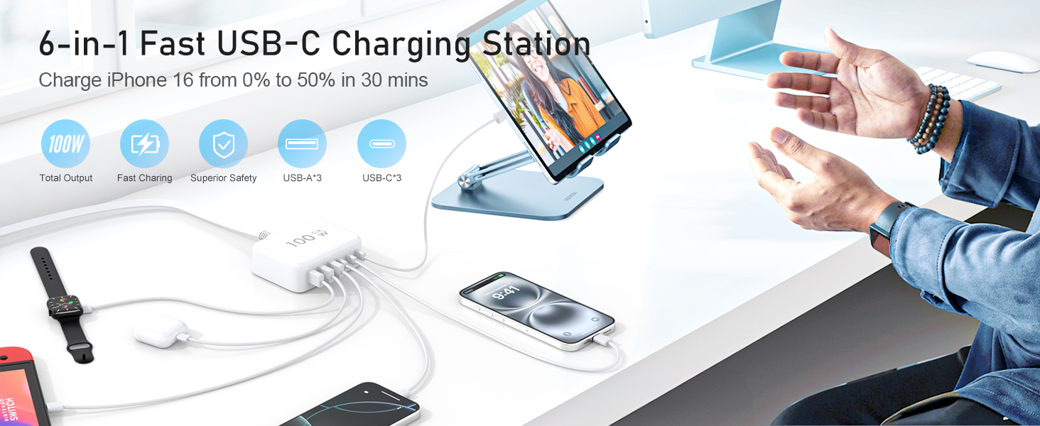 multiport usb charging station