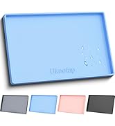 ukeetap Extra Thick Silicone Mat Waterproof with Raised Edge 34" x 22", Under Sink Mat for Kitche...