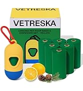 VETRESKA Dog Poop Bag with Dispenser, Leak Proof and Extra Thick Pet Waste Bags for Dog Walking a...