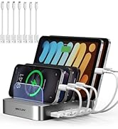 MSTJRY Charging Station for Multiple Devices : 5 Port Multi USB-A Charger Stations Multi-Device O...