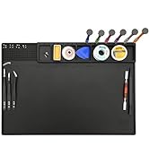 HTM-202 Black Silicone Soldering Mat Heat Resistant Large Magnetic Electronic Repair Work Mat,Exp...