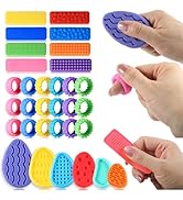 32 Pack Sensory Fidget Toys for Kids-Quiet Squishy Stress Relief Packs with Textured Rings, Sucti...