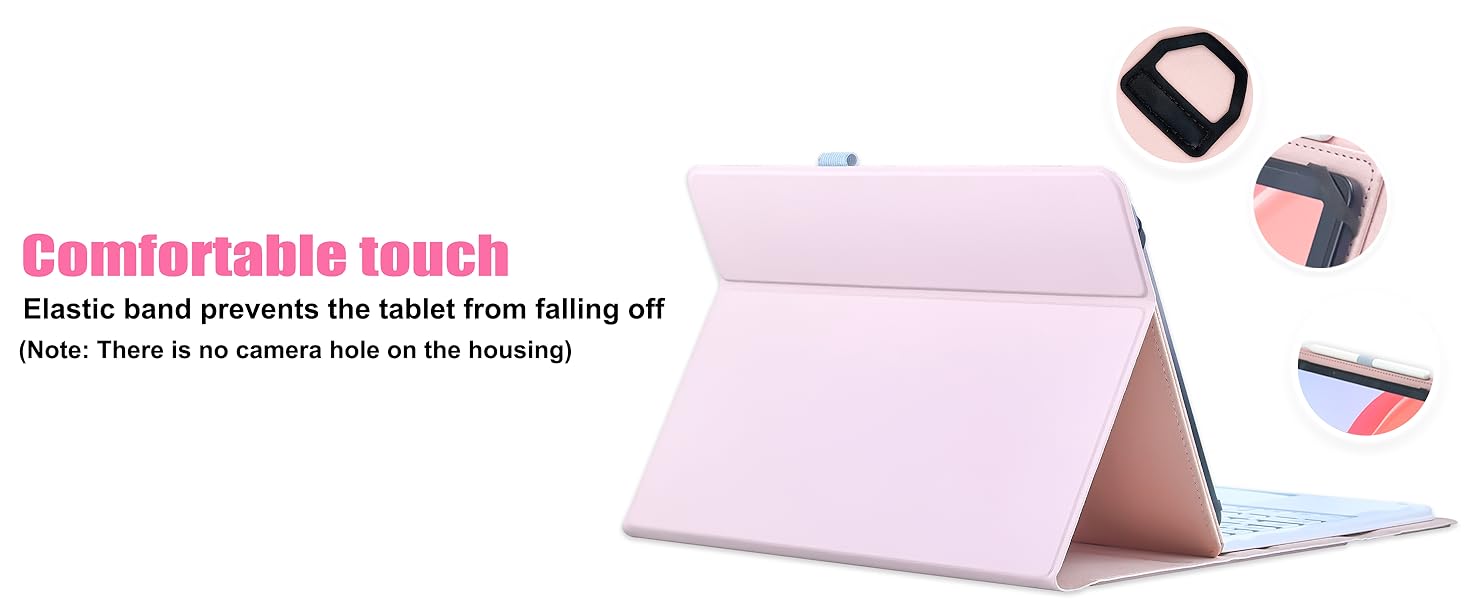 Universal Touchpad Keyboard Case for 9.7-11.0 tablet-Pink-5