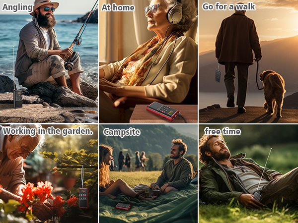 Portable small FM radio for home and outdoor use