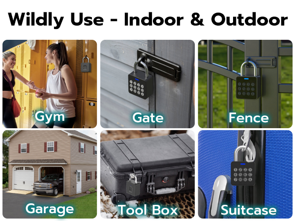 Fingerprint Padlock With Code Keypad 