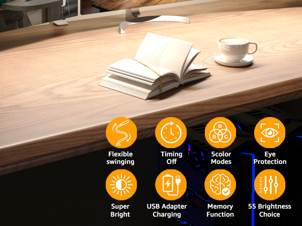 Upgrade LED Desk Lamp with Clamp