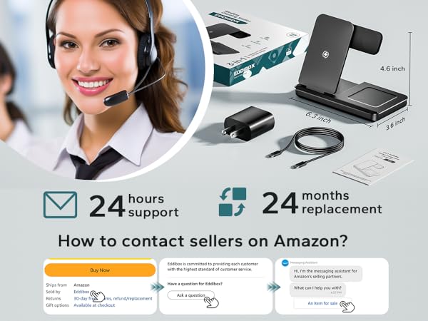 cargador inalámbrico para iphone apple watch airpods charger