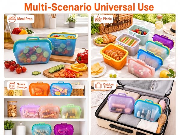 silicone freezer bags reusable