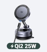 UGREEN 25W Qi2.2 MagSafe Compatible Wireless Car Charger Mount, Suction Cup | Vacuum Suction Cup ...
