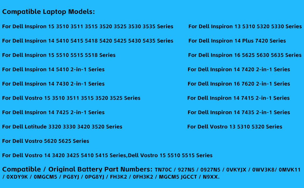 G91J0 laptop battery replacement for Dell