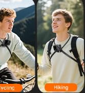 SVBONY Neck Mounts with Air Cushion for GoPro Hero 13/12/11/10/9, Insta 360 X5/X4/X3/Ace Pro 2, D...