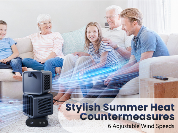 Nauttxon Dual-Head Desk Fan - Rechargeable Desktop Fan for Bedroom Office Home Desk Outdoor