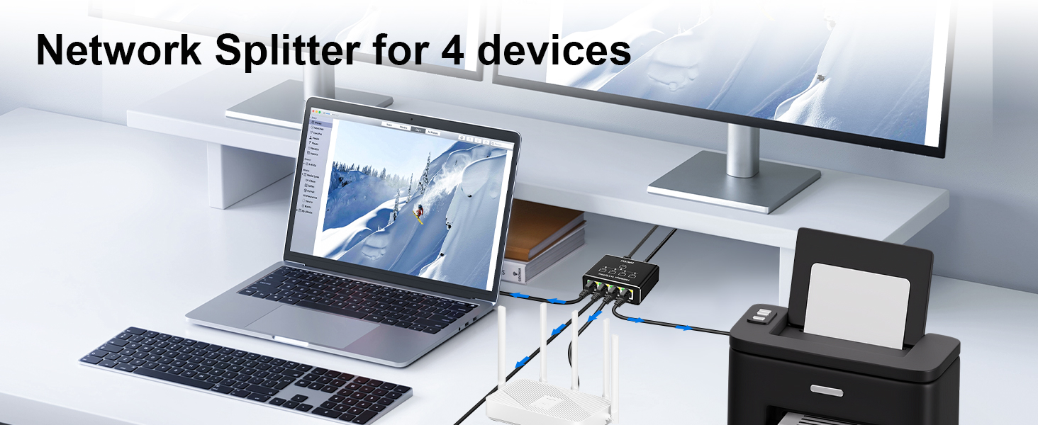 Gigabit Ethernet Splitter 1 to 4