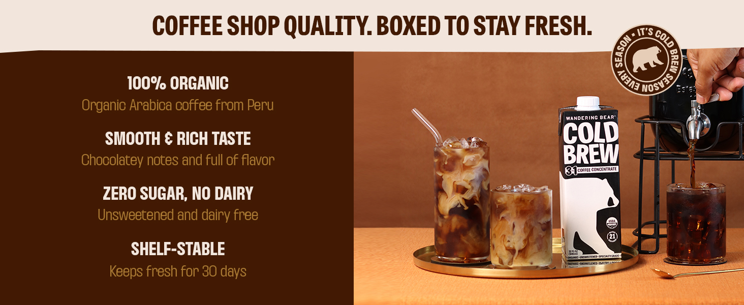 Wandering Bear Cold Brew 3 in 1 concentrate