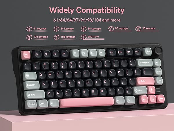 wide compatibility, fitting 61/64/68/84/87/96/98/104 and other common mechanical keyboard layouts