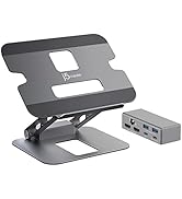 j5create Laptop Stand with USB C Dual HDMI Display Hub - 2 USB A 5Gbps, PD 100W with USB-C 5Gbps,...