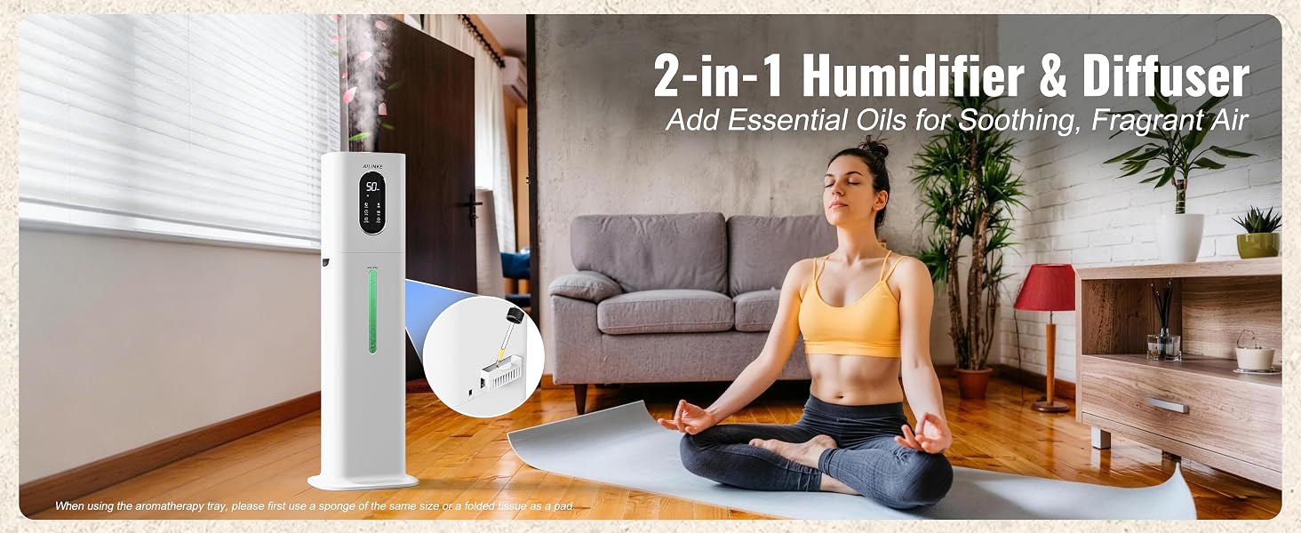 2-in-1 Humidifier &amp;amp; Diffuser Add Essential Oils for Soothing, Fragrant Air