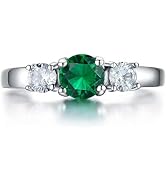 AILAAILA Birthstone Rings Size 1-10 Cubic Zirconia Stainless Steel Birthday Mother's Ring Daughte...
