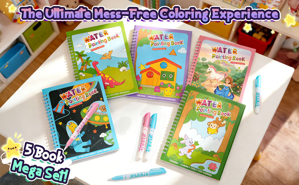 Reusable Water Coloring Books for Toddlers